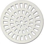Grelha Plastica Grap Redonda Branca 15X15 5500 - Kit C/6 