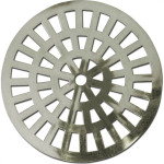 Grelha Plastica Grap Redonda Cromada 15X15 5501-Cr - Kit C/6 