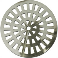 Grelha Plastica Grap Redonda Cromada 15X15 5501-Cr - Kit C/6 