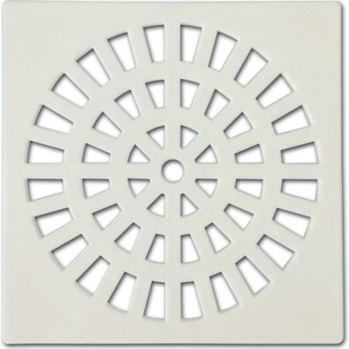 Grelha Plastica Grap Quadrada Branca 15X15 5502 - Kit C/6 
