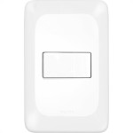 Conjunto Pial Pop 4X2 Branco Com Placa (1Tomada Tv Tipo F) Lgx060