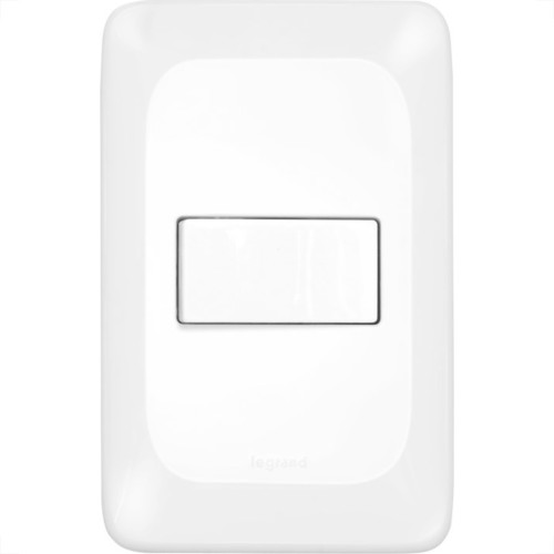 Conjunto Pial Pop 4X2 Branco Com Placa (1Tomada Tv Tipo F) Lgx060