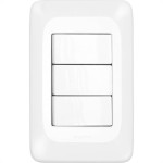 Conjunto Pial Pop 4X2 Branco Com Placa (3Paralelo) Lgx222