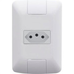 Conjunto Tramontina Aria 4X2 Branco Com Placa (1 Tomada 20A) 57241/013