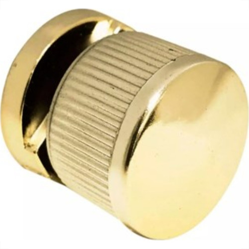 Botao Frances Go2Home Estriado Abs Dourado 01.21.050 - Kit C/25 