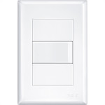 Conjunto Fame Evidence 4X2 Branco Com Placa(1Paralelo) 16A 