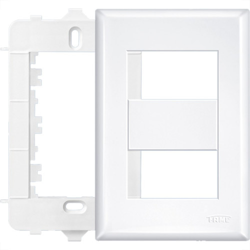 Placa Fame Evidence 4X2 Branca (2Modulo) Com Suporte 