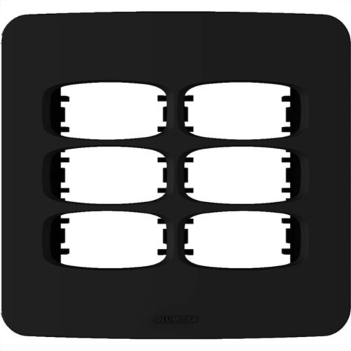 Placa Alumbra Gracia 4X4 Preta (6 Modulos) 85699