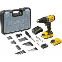 Furadeira Parafusadeira Stanley Impacto 1/2'' 20V 2Baterias 1.5Ah Com 100 Acessorios Sbd715C2Ka-Br