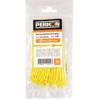 Abracadeira Nylon Perkon Amarela 25X100 50 Pecas 1361
