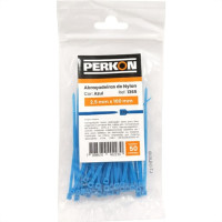 Abracadeira Nylon Perkon Azul 25X100 50 Pecas 1365