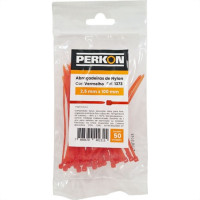 Abracadeira Nylon Perkon Vermelha 25X100 50 Pecas 1373