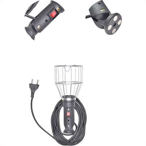 Pendente Arame Com Garra Bateria 7M Grande Braco Articulado Com Chave Liga/Desliga Com Ima ''Soquete E27'' Cf063
