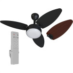 Ventilador Teto Vent Elluz 3P Pr/Tb C.Rem.Biv