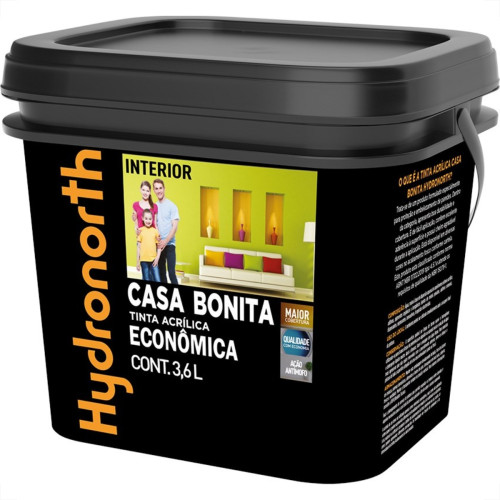 Tinta Hydronorth Casa Bonita Acrilica Economica Fosco 3,6L Verde Asiatico  Tinta Hydronorth Casa Bonita Acrilica Economica Fosco 3,6L Verde Asiatico