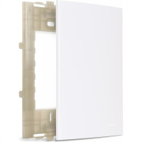 Placa Margirius Sleek 4X2 Branca (Cega) Com Suporte 16027