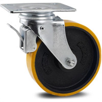 Rodizio Para Carrinho Colson Ferro Base Giratoria Com Trava 100Mm 