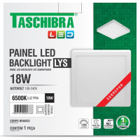 Plaf.Led Tasch.Lys Ext.Qd.18W 6500K 22Cm