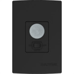 Sensor Qualitronix Parede Embutir Foto 180° Com Chave Preto Qi6Mp