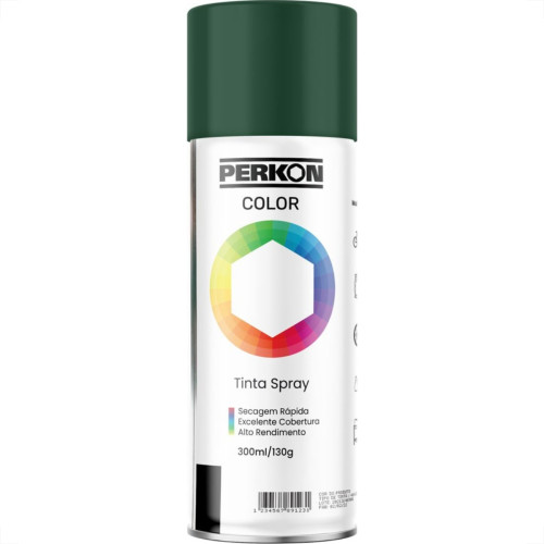 Tinta Spray Perkon Uso Geral Verde Escuro 300Ml 7211