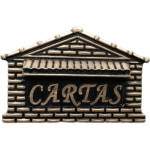 Caixa Carta Real Pl.''Casinha''N04 Ouro Md