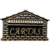 Caixa Carta Real Pl.''Casinha''N04 Ouro Md