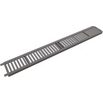 Grelha De Plastico Estrela Com Porta Grelha Linear Cinza 15X100 2078