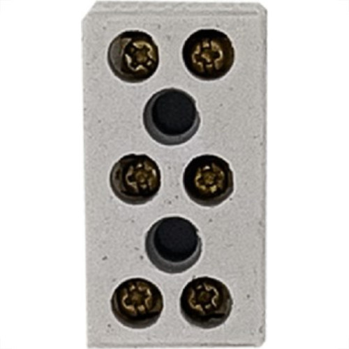 Cartela Conector Porcelana Brasfort 3 Polos 06Mm Com 1 Peca 9087