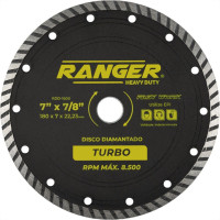 Disco Diamantado Ranger Turbo 180Mm Seco Rdd-1600
