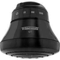 Ducha Fame Faminho 4 Temperaturas Preta 127V 5400W Com Cano 30Cm 242121
