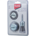 Escova Aco Makita Pincel/Circular/Copo Aco Carbono Kit Com 3 Pecas D-66070