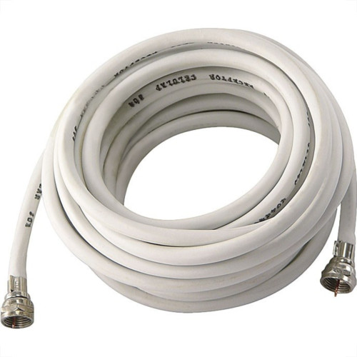 Fio Coaxial Interneed Rg 06 Com Conector Branco 67 100pcs 4,0M 007227