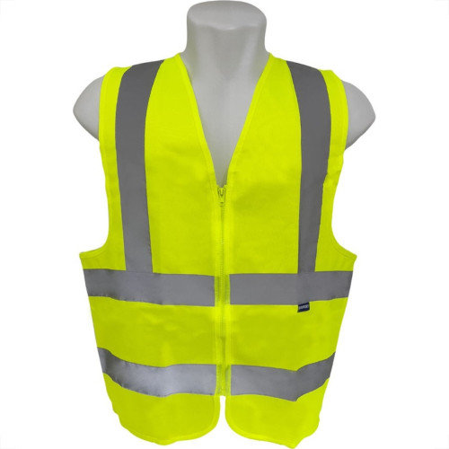 Colete Para Sinalizacao Brasfort 4 Linhas Com Ziper Amarelo Xg 9102