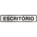 Placa Sinalizacao Aluminio 05X25 ''Escritorio'' 100Aw