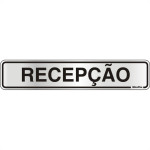 Placa Sinalizacao Aluminio 05X25 ''Recepcao'' 100Ck