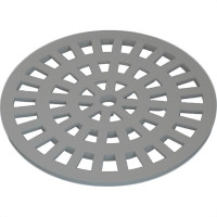 Grelha Plastica Dacunha Redonda Cromada 15X15 