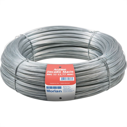 Arame Galvanizado Morlan Numero 12 2,77Mm 1Kg 1022