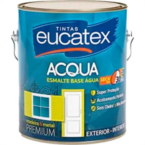 Eucatex Tinta Esmalte  Brilho Base Agua 1/4 Branco