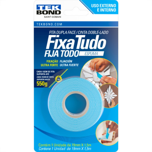 Tek Fita Dupla Face Esp. Bond 19X1,5M