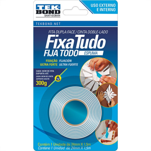 Tek Fita Dupla Face Esp. Bond 24X1,5M