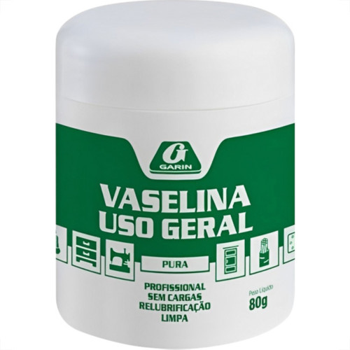 Garin Vaselina. Industrial  Pasta Bca Pura 80G - Kit C/12 Un