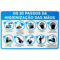 Look Placa Sinalizacao 20X30 10Passos P/Higi
