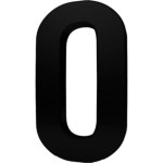 Deplasti Numero  3D Preto 0 13Cm