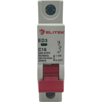 Elitek Disjuntor Ed31.1P 16A Curva C 3Ka
