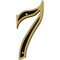Emave Numero Colonial Preto/Dourado N.7 - Kit C/10 Pc