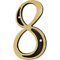 Emave Numero Colonial Preto/Dourado N.8 - Kit C/10 Pc