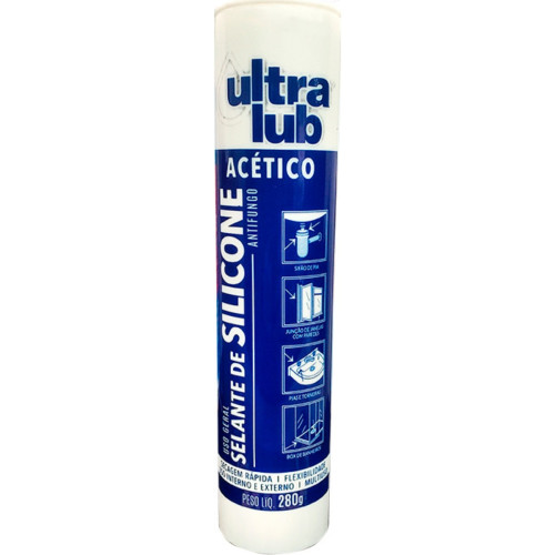 Ultralub Silicone Ultra Acetico.Branco 280Gr