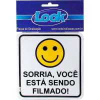 Look Placa Sinalizacao 15X15 Sorria/Filmado