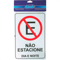 Look Placa Sinalizacao 20X30 Nao Estacione