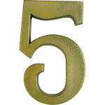 Pexcel Numero Colonial Bronze 5 - Kit C/10 Pc Pexcel Numero Colonial Bronze 5 - Kit C/10 Pc